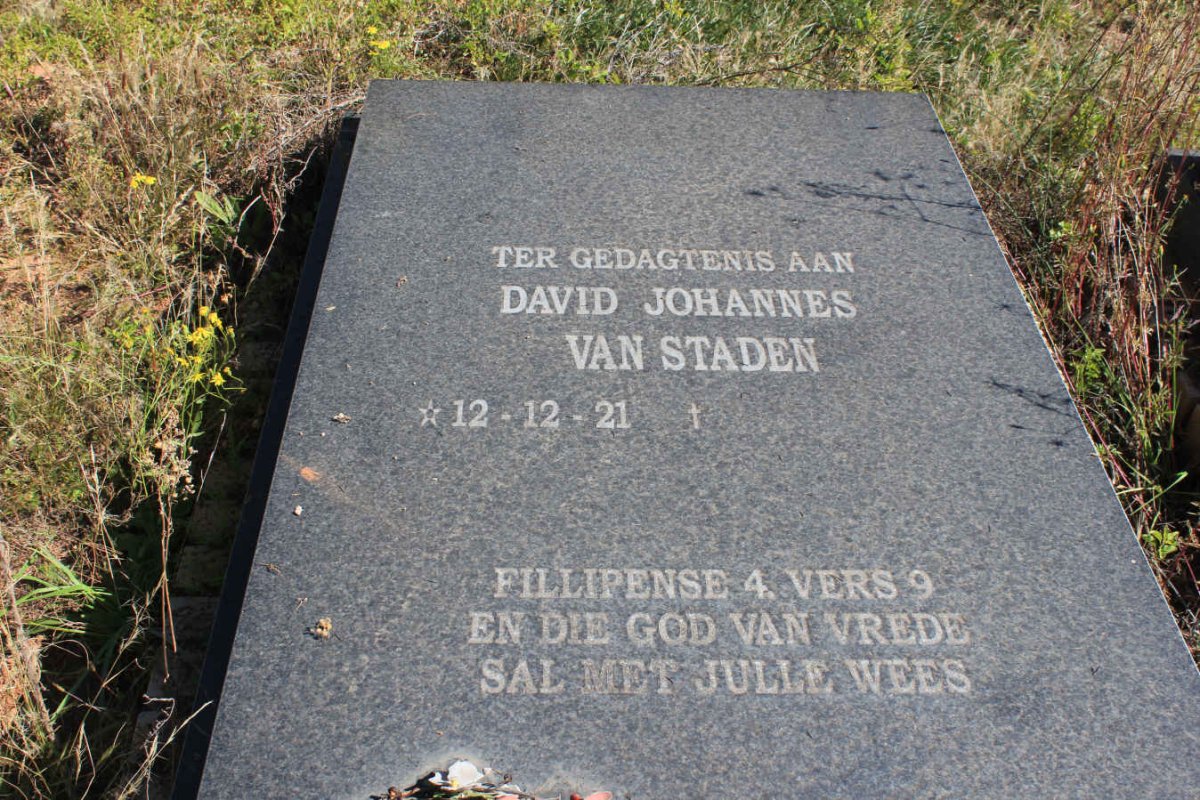 STADEN David Johannes, van 1921-