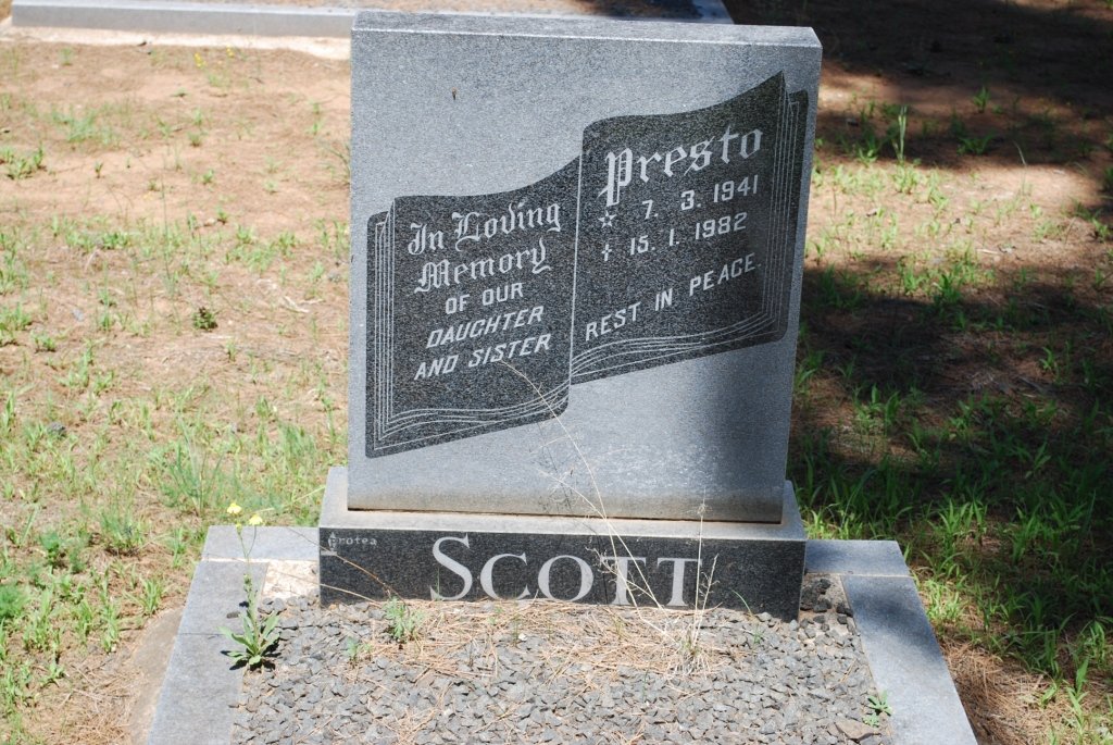 SCOTT Presto 1941-1982