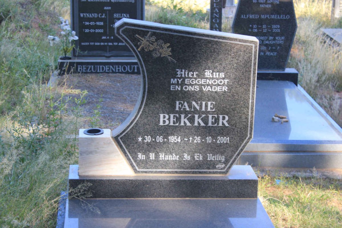 BEKKER Fanie 1954-2001