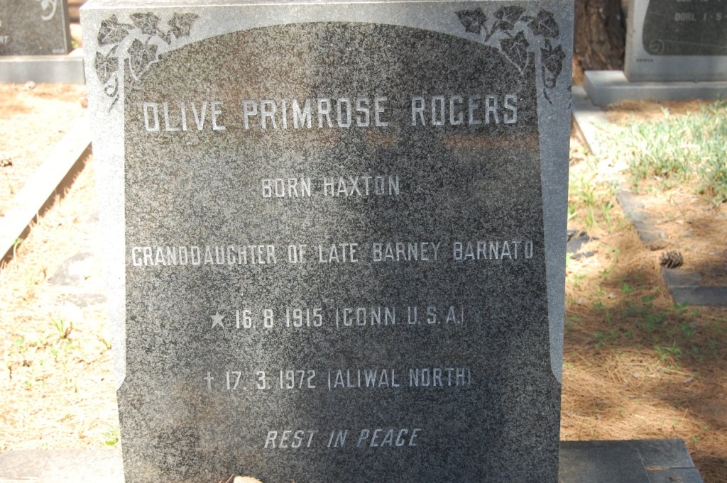 ROGERS Olive Primrose nee HAXTON 1915-1972