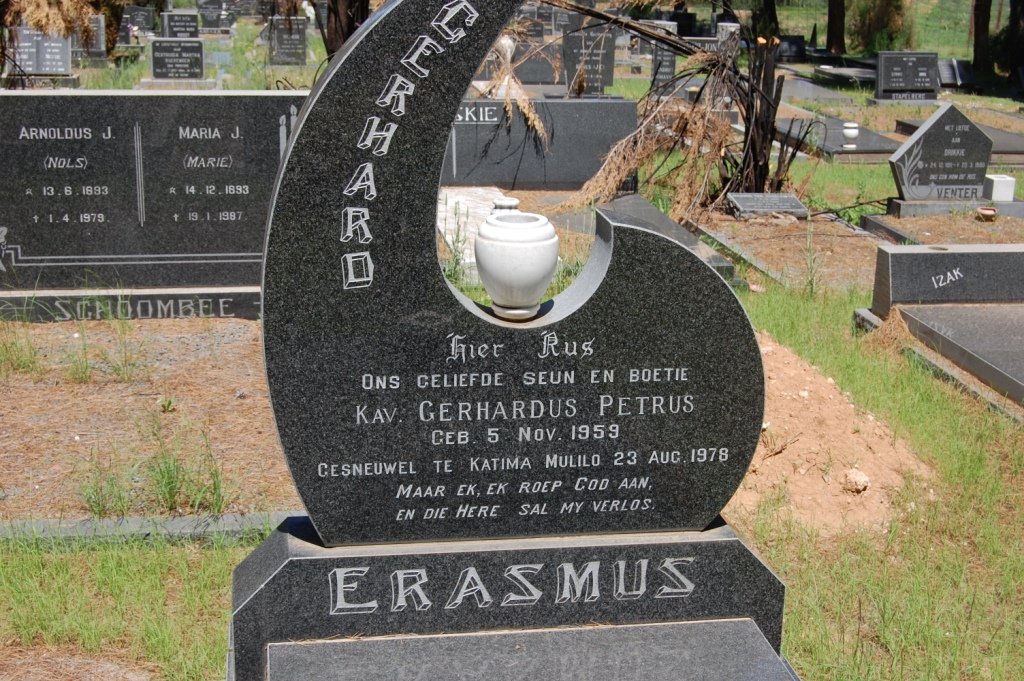 ERASMUS Gerhard Petrus 1959-1978
