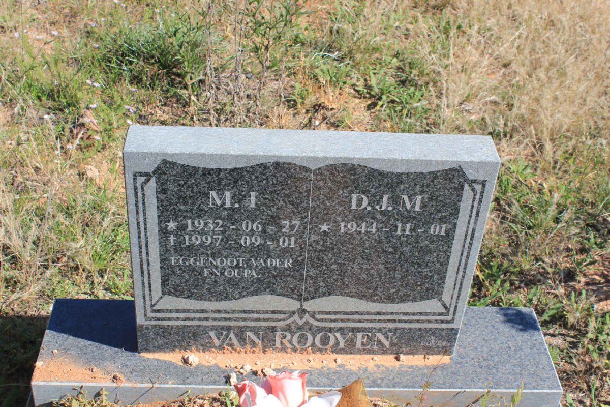 ROOYEN M.I., van 1932-1997 &amp; D.J.M. 1944-