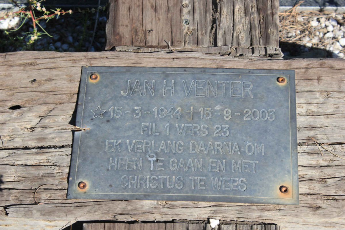 VENTER Jan H. 1944-2003