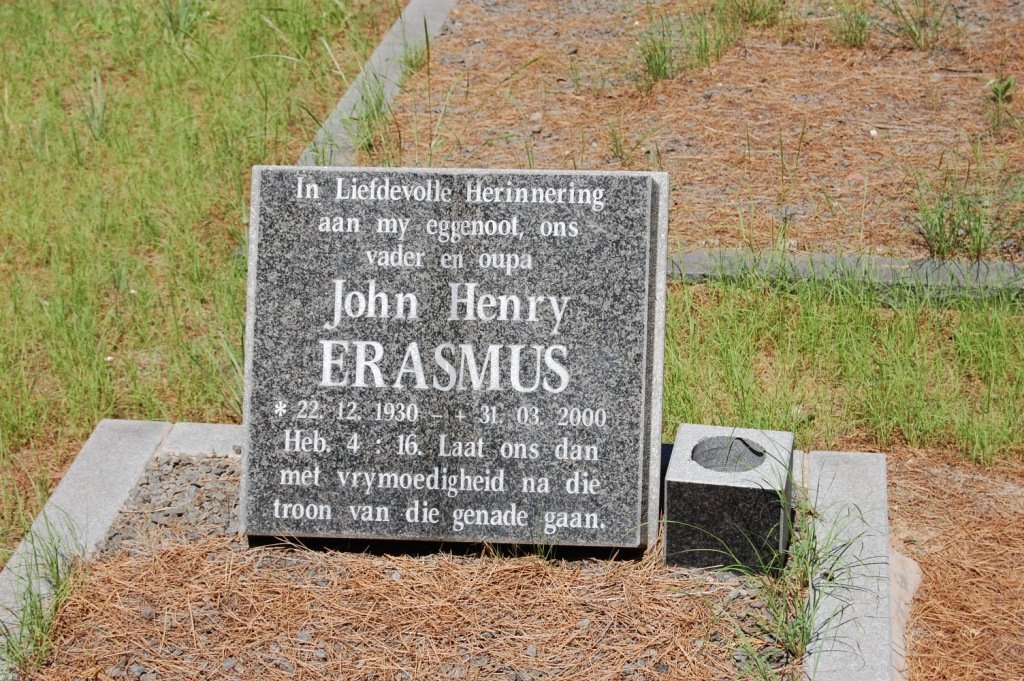 ERASMUS John Henry 1930-2000