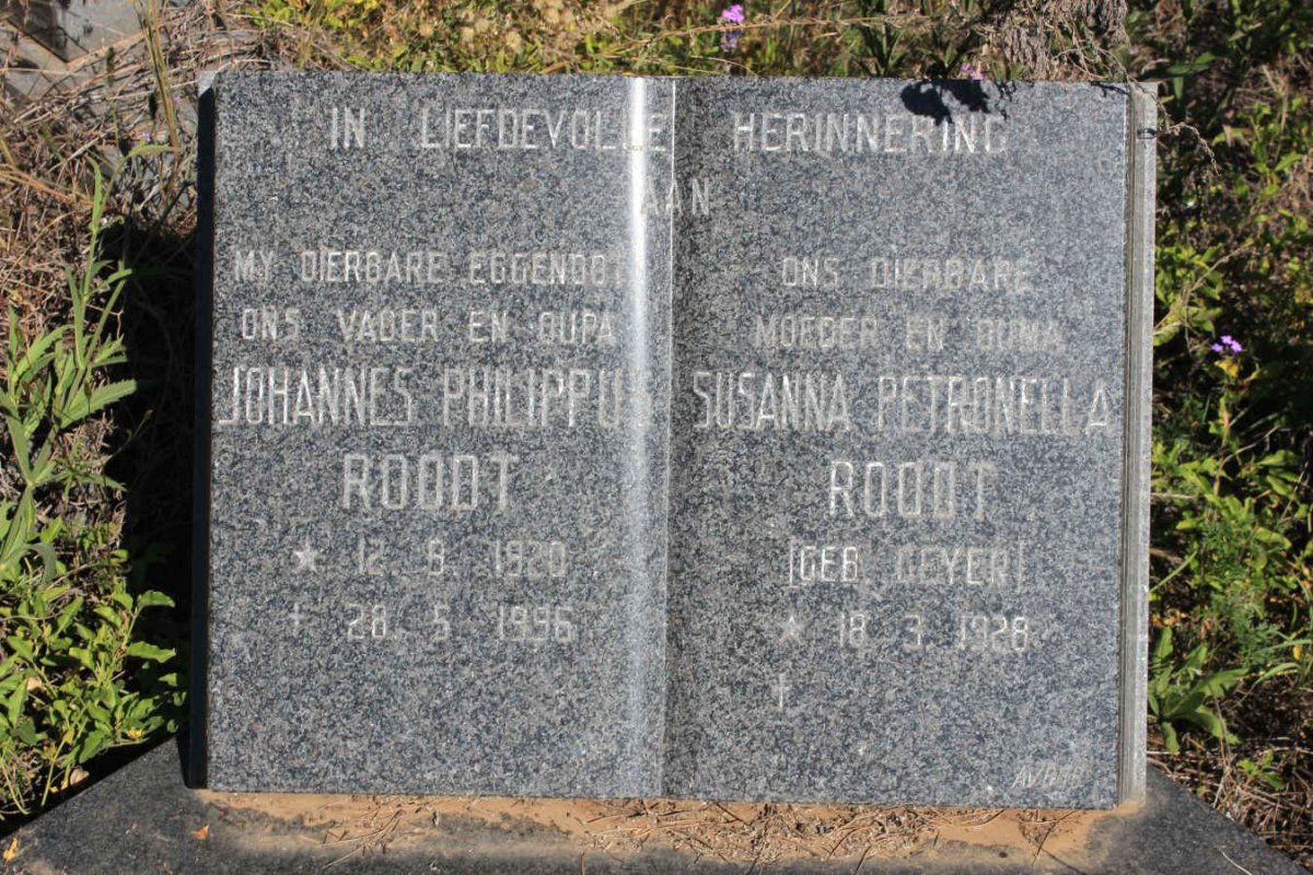 ROODT Johannes Philippus 1920-1996 &amp; Susanna Petronella GEYER 1928-