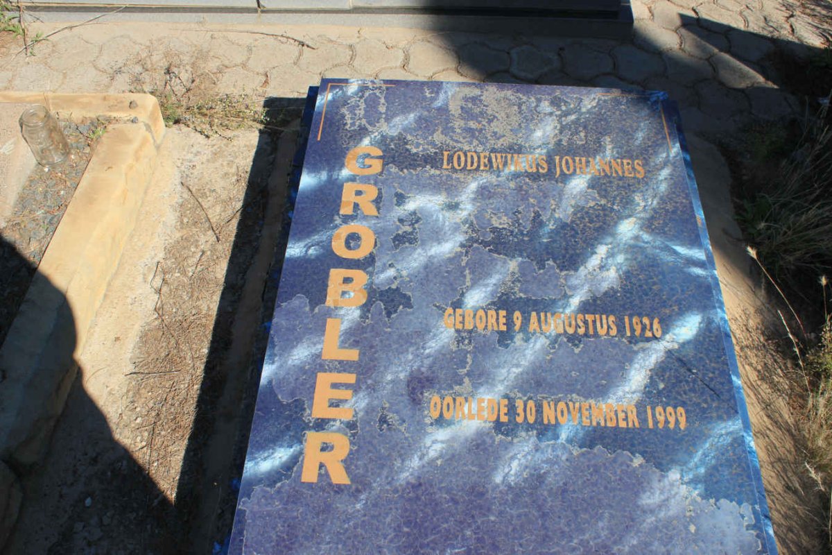 GROBLER Lodewikus Johannes 1926-1999