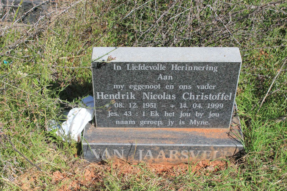 JAARSVELD Hendrik Nicolas Christoffel, van 1951-1999