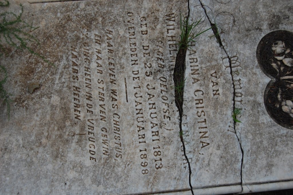 WAGENAAR Catharina Christina Wilhelmina nee OELOFSE 1813-1898