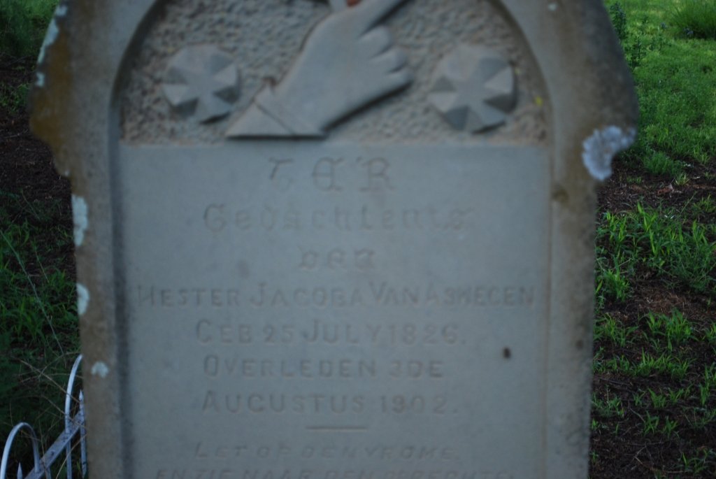 ASWEGEN Hester Jacoba, van 1825-1902