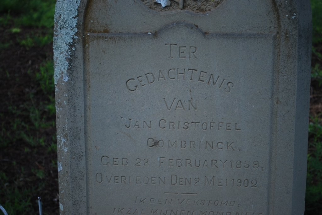 COMBRINCK Jan Christoffel 1853-1902