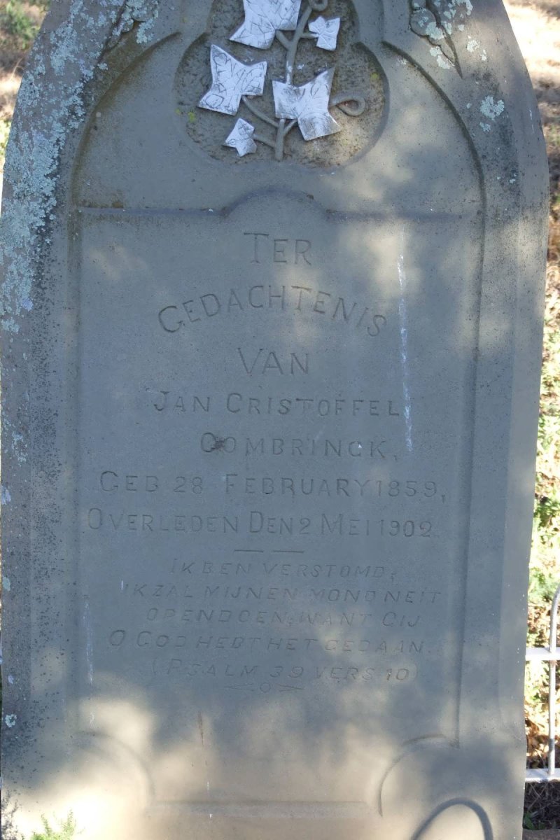 COMBRINCK Jan Christoffel 1859-1902