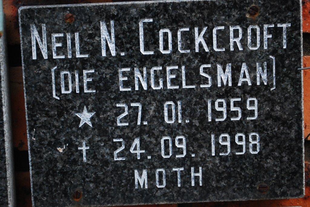 COCKCROFT Neil N. 1959-1998