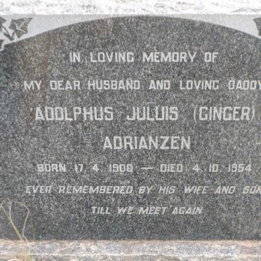 ADRIANZEN Adolphus Juluis 1900-1954
