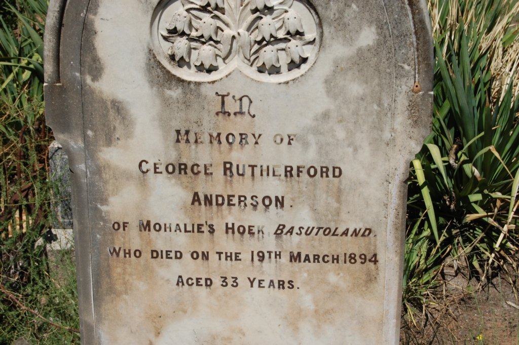 ANDERSON George Rutherford -1894