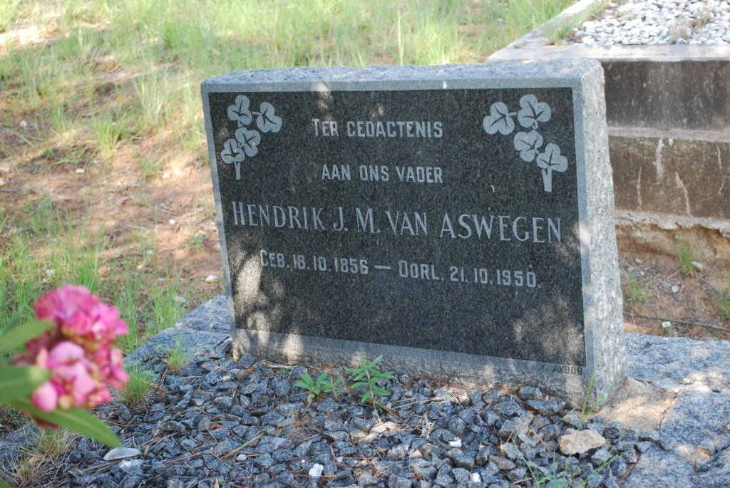 ASWEGEN Hendrik J.M., van 1856-1950