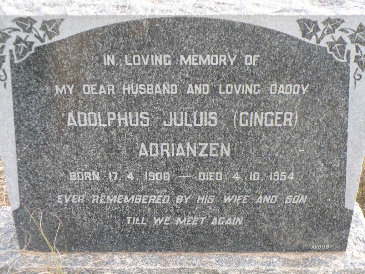 ADRIANZEN Adolphus Juluis 1900-1954
