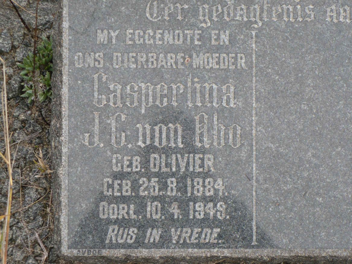 ABO Casperlina J.C., von nee OLIVIER 1884-1949