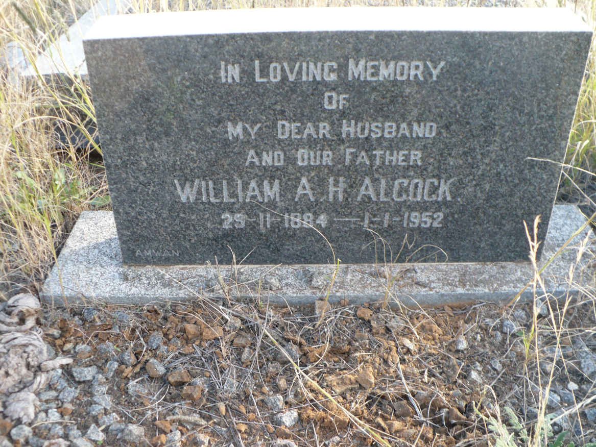 ALCOCK William A.H. 1884-1952