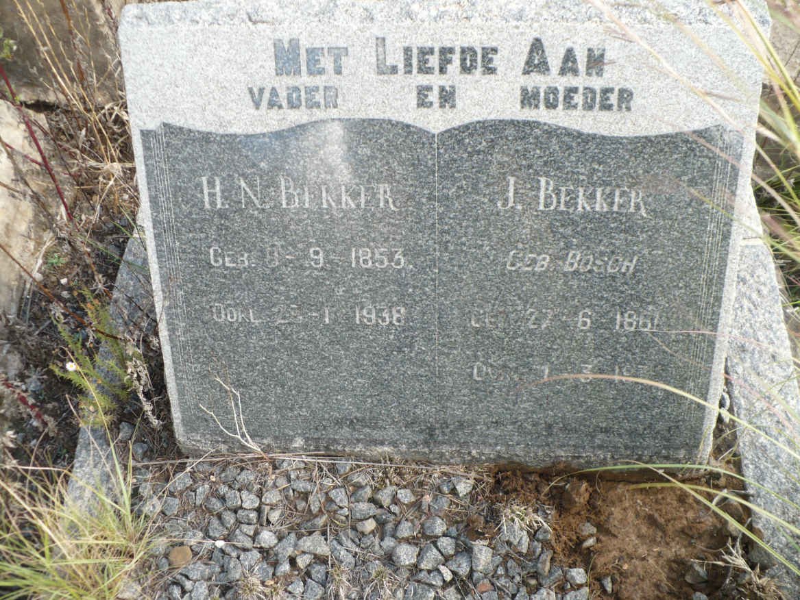 BEKKER H.N. 1853-1938 &amp; J. BOSCH 1861-1931