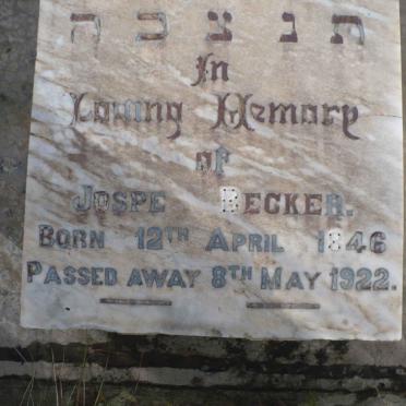 BECKER Jospe 1846-1922
