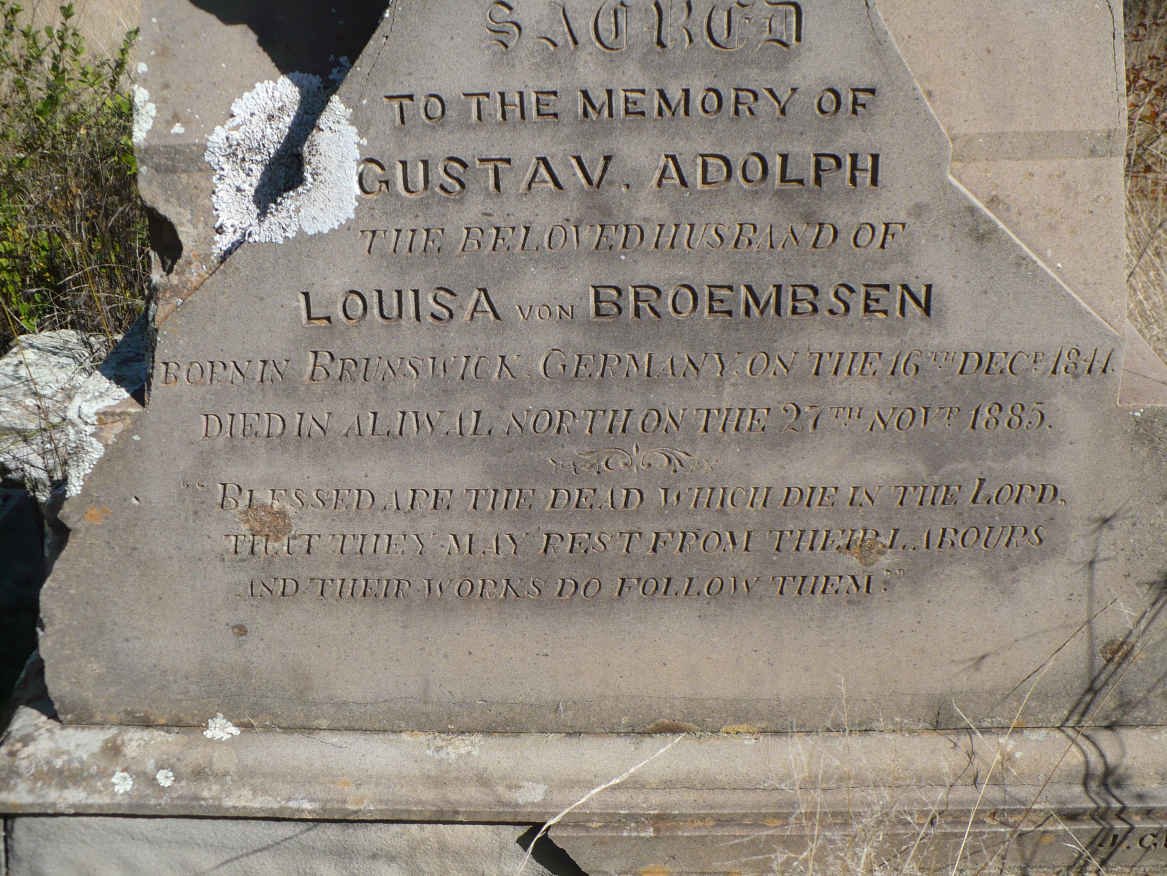BROEMBSEN Gustav Adolph, von 1844-1885