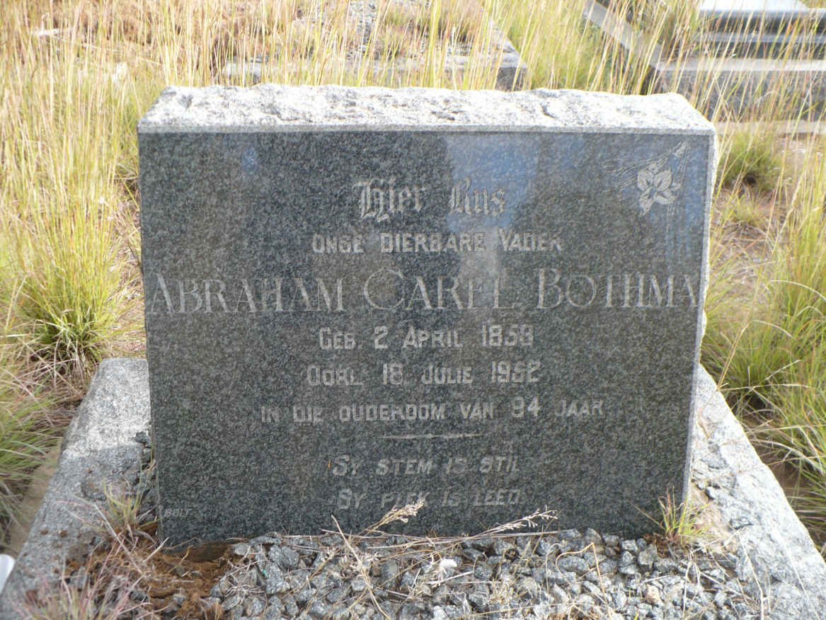BOTHMA Abraham Carel 1858-1952
