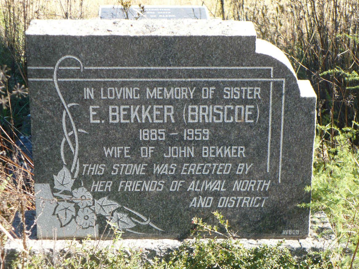 BEKKER E. nee BRISCOE 1885-1959