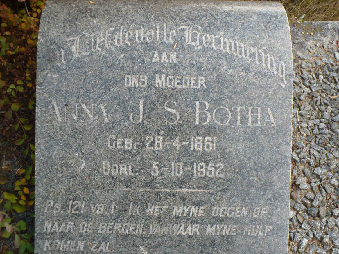 BOTHA Anna J.S. 1861-1952