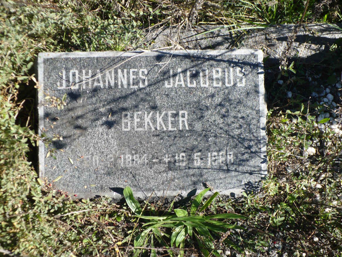 BEKKER Johannes Jacobus 1884-1968