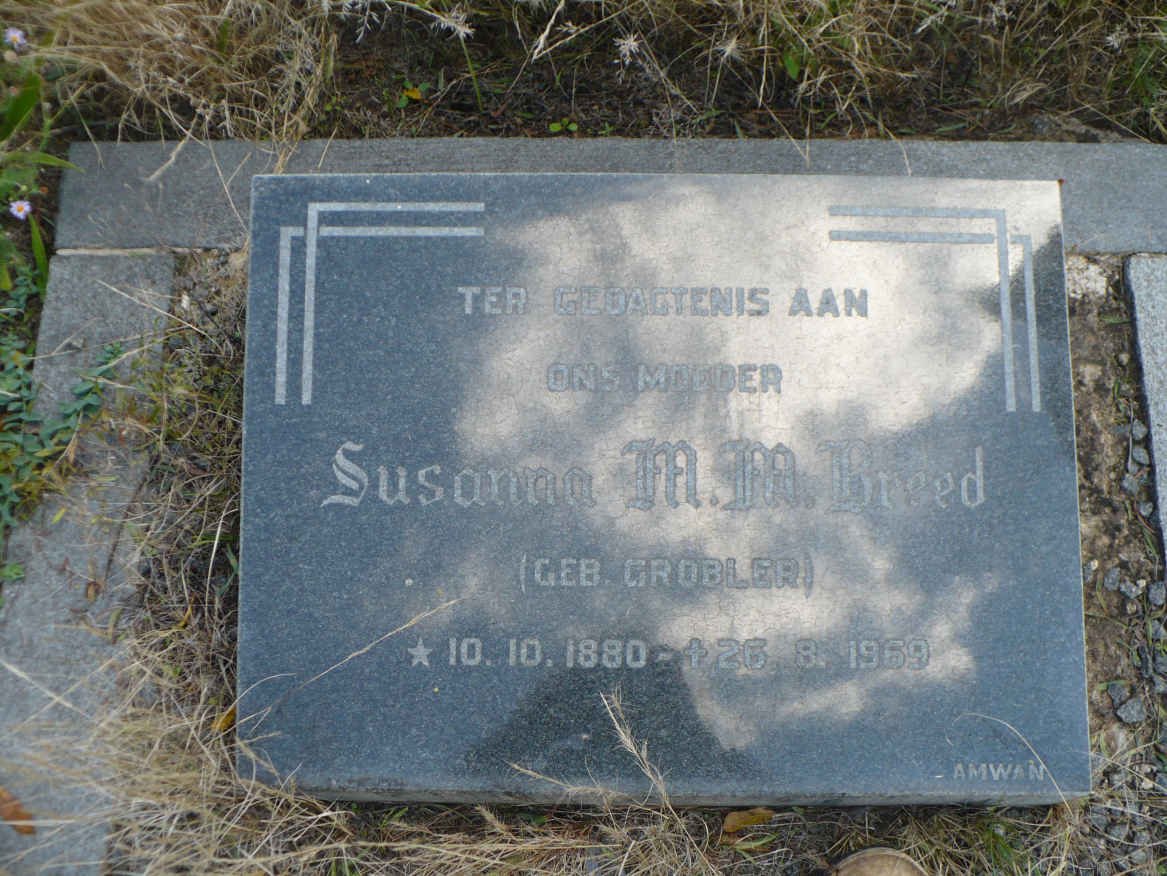 BREED Susanna M.M. nee GROBLER 1880-1969