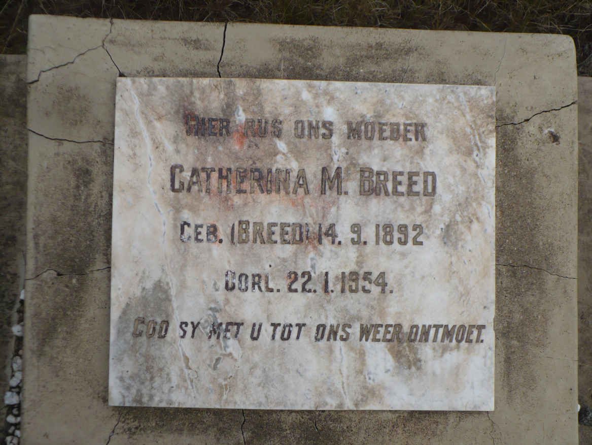 BREED Catherina M. nee BREED 1892-1954