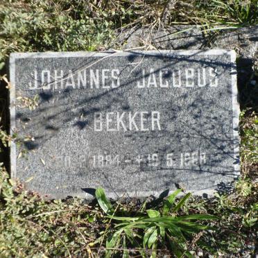 BEKKER Johannes Jacobus 1884-1968