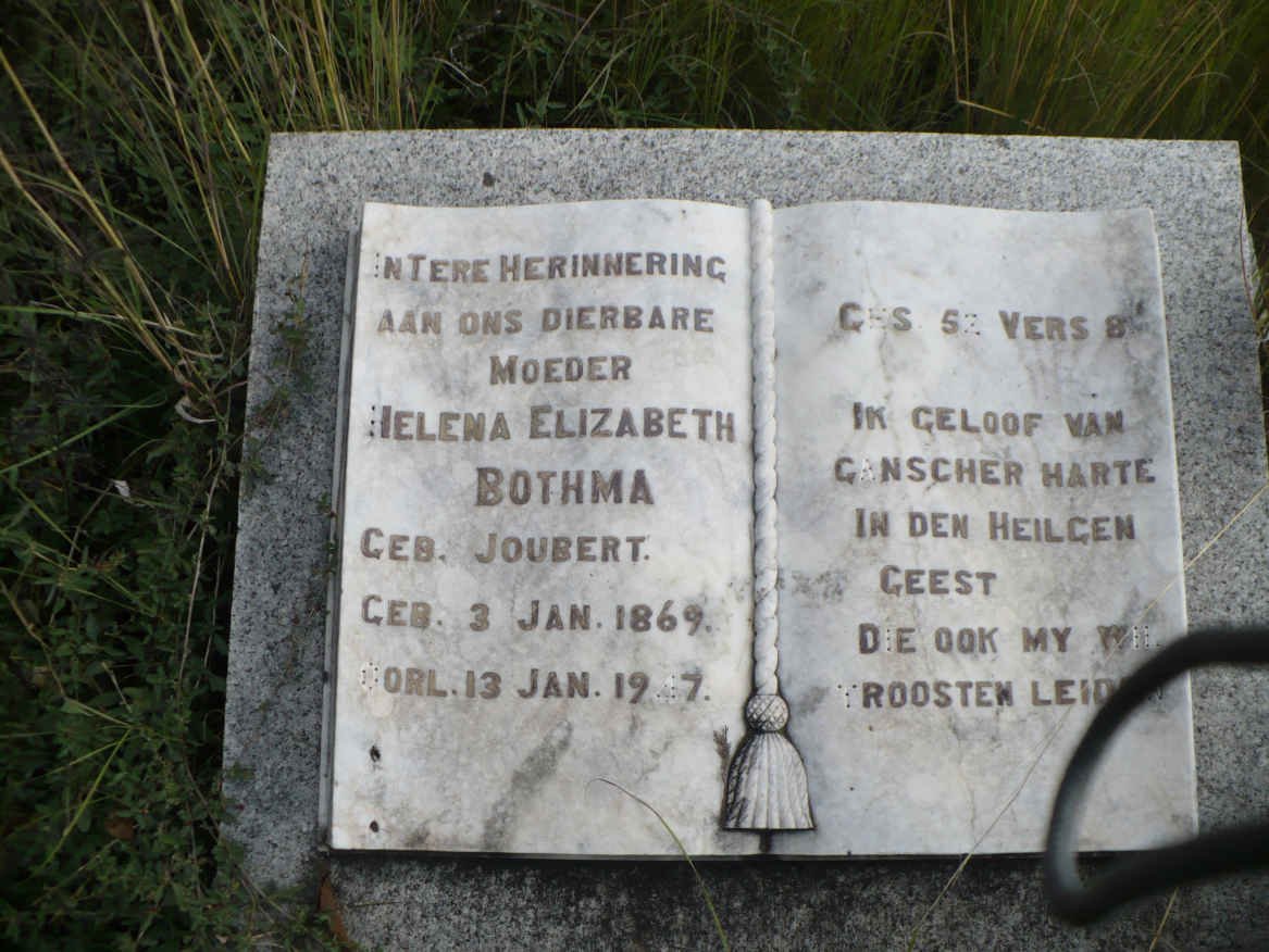 BOTHMA Helena Elizabeth nee JOUBERT 1869-1947