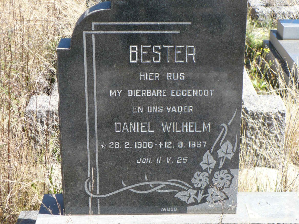 BESTER Daniel Wilhelm 1906-1967