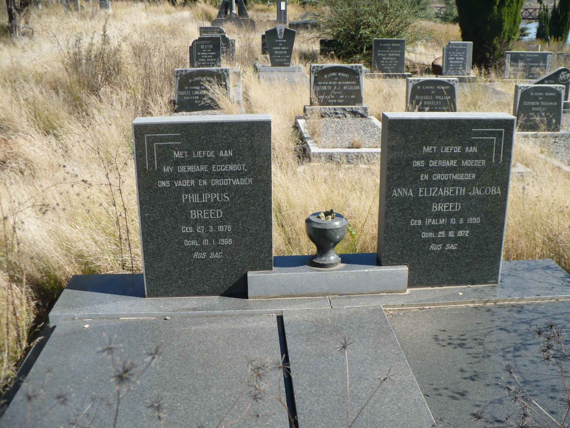 BREED Philippus 1878-1968 &amp; Anna Elizabeth Jacoba PALM 1890-1972