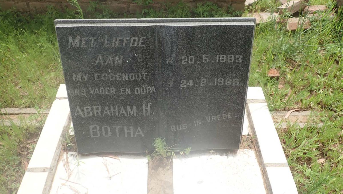 BOTHA Abraham H. 1883-1968