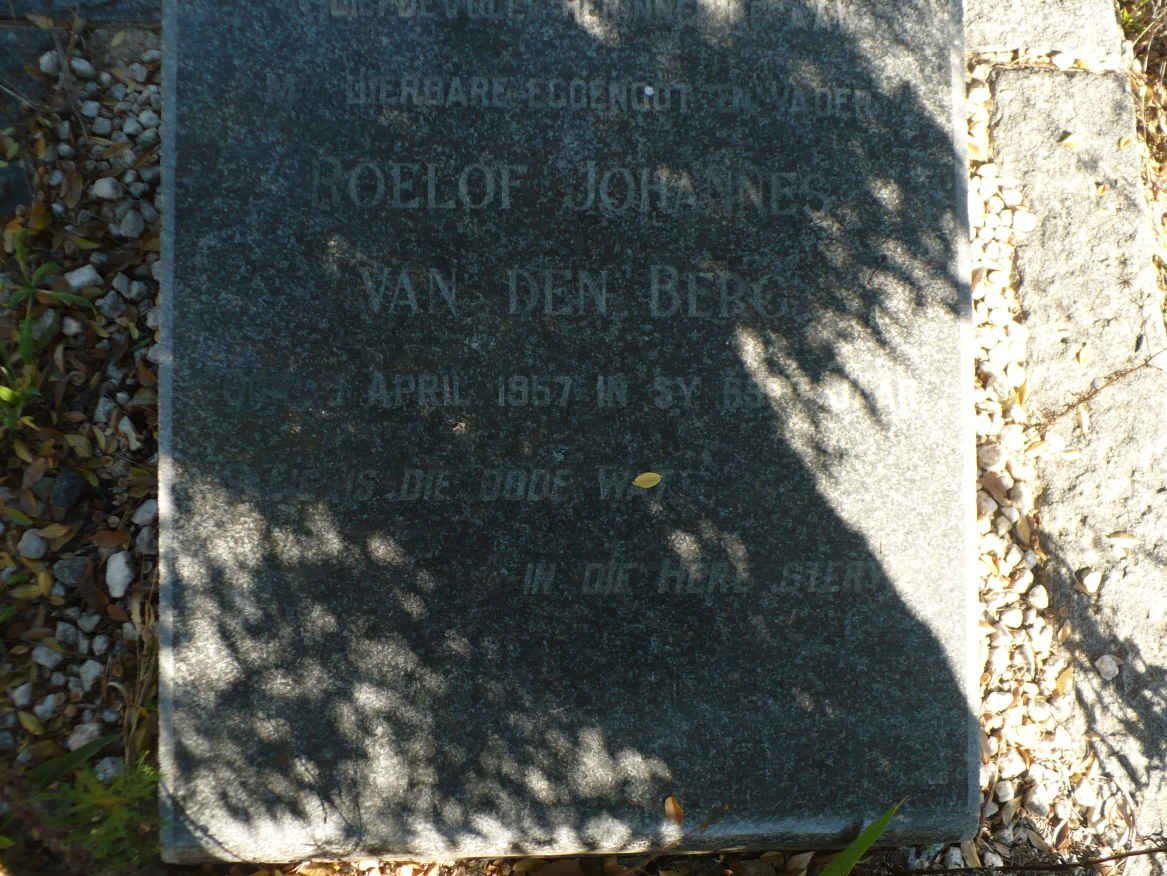 BERG Roelof Johannes, van den -1957