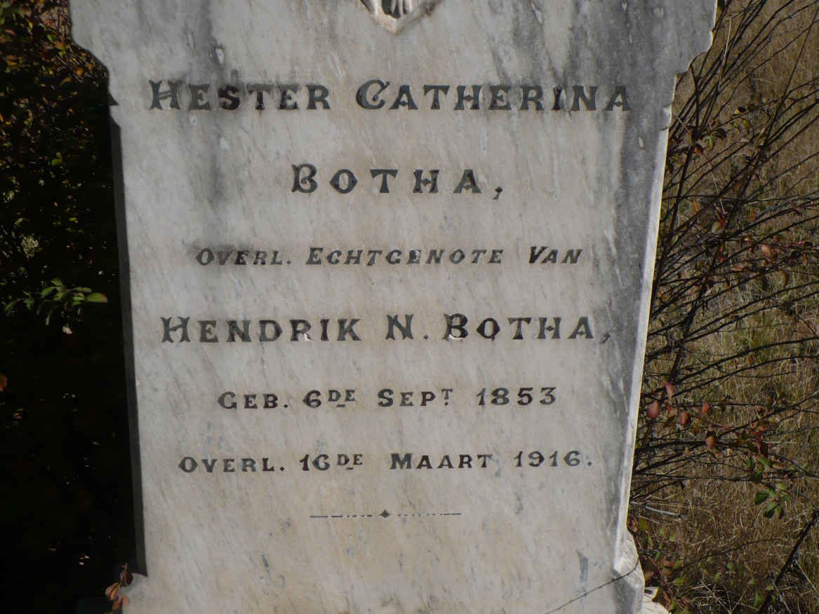BOTHA Hester Catharina 1853-1916