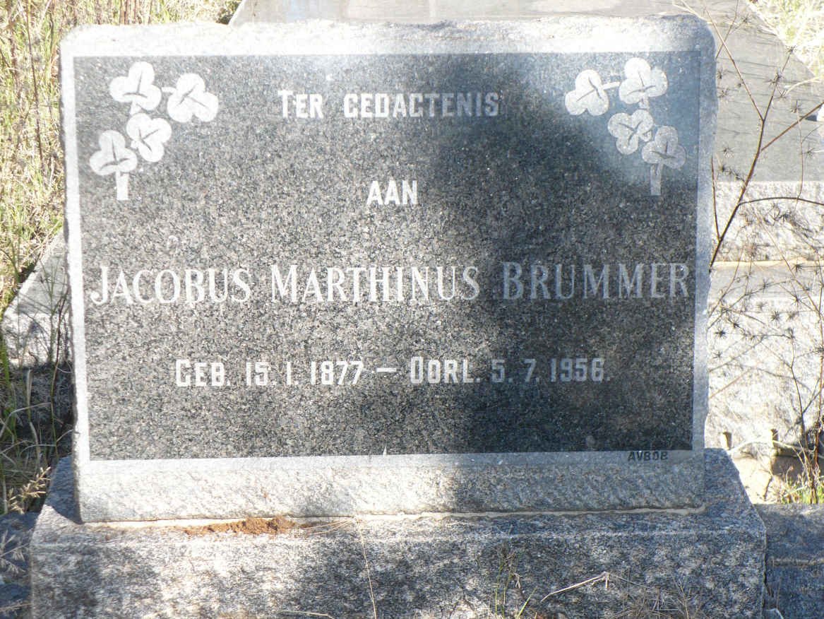 BRÜMMER Jacobus Marthinus 1877-1956