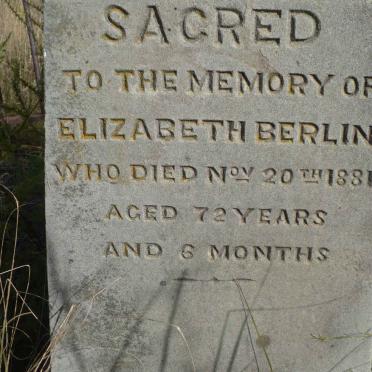 BERLIN Elizabeth -1881