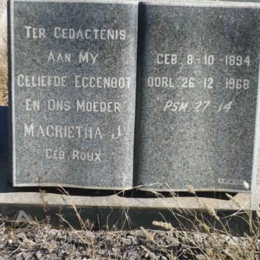 BOTHA Magrietha J. nee ROUX 1894-1968