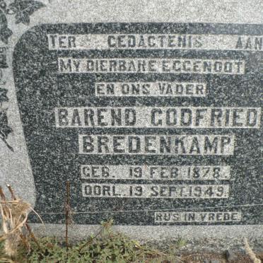 BREDENKAMP Barend Godfried 1878-1949