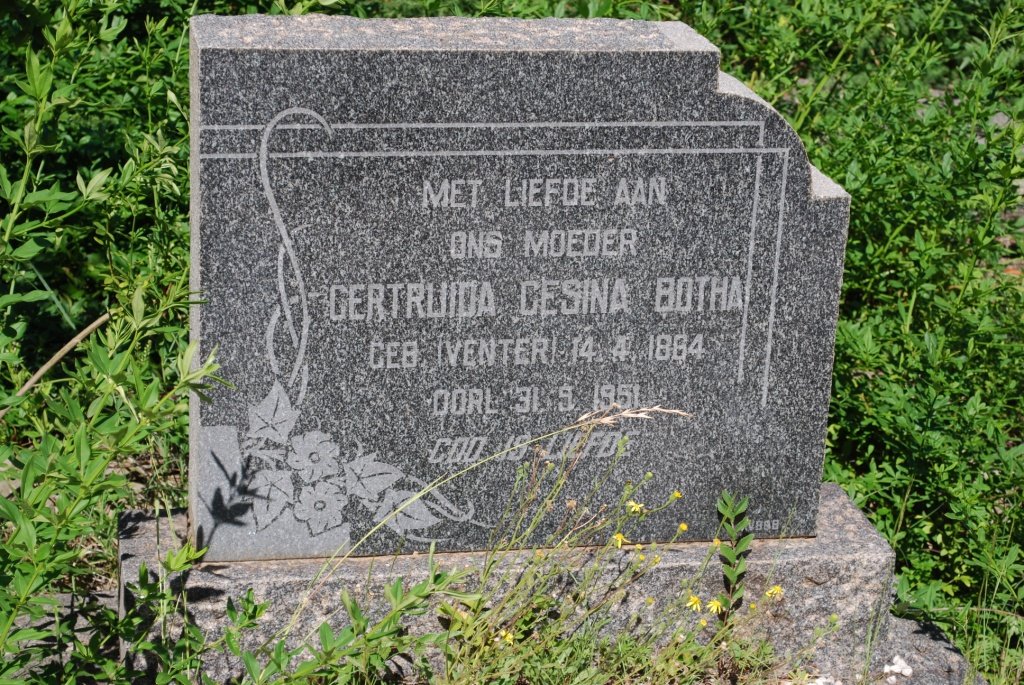 BOTHA Gertruida Gesina nee VENTER 1864-1951