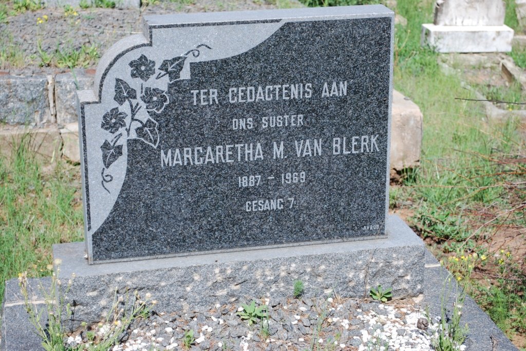 BLERK Margaretha M., van 1887-1969