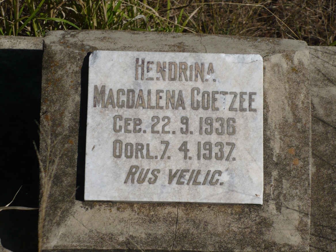 COETZEE Hendrina Magdalena 1936-1937