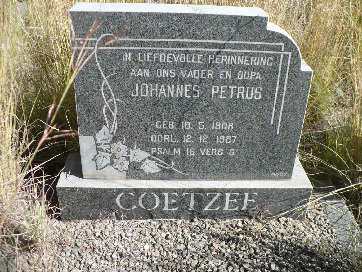 COETZEE Johannes Petrus 1908-1987
