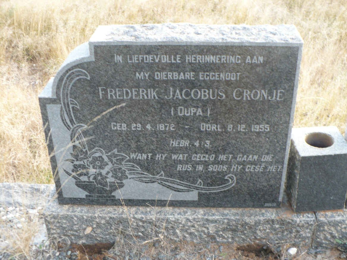 CRONJE Frederik Jacobus 1872-1955