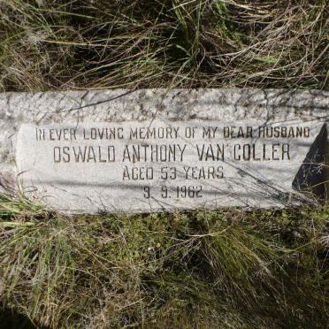 COLLER Oswald Anthony, van -1962