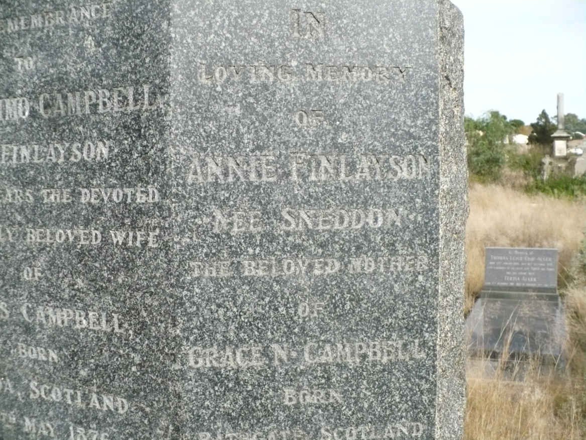 FINLAYSON Annie nee SNEDDON 1856-1941