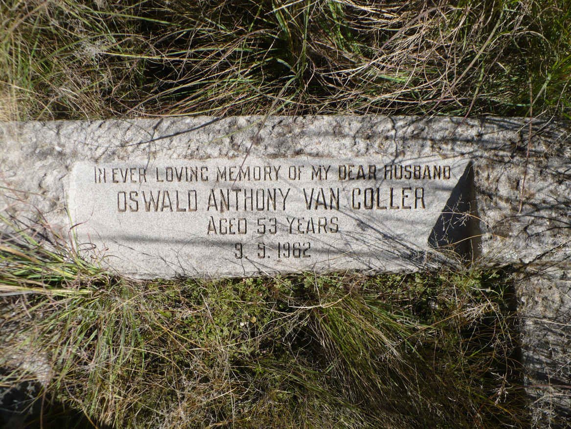 COLLER Oswald Anthony, van -1962
